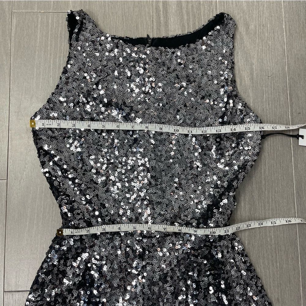 NWT BB Dakota Callan Sequin Romper Pewter Silver XS 2 Cocktail NYE Party Club - Picture 15 of 16
